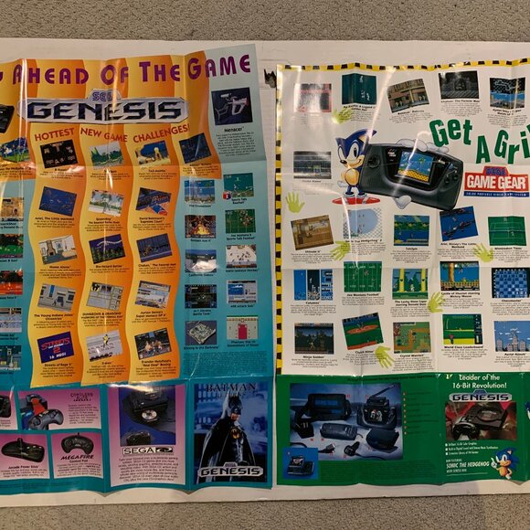 Sega Sonic The Hedgehog 2 | Batman Returns Postsers - Genesis | Game Gear - Picture 2 of 2